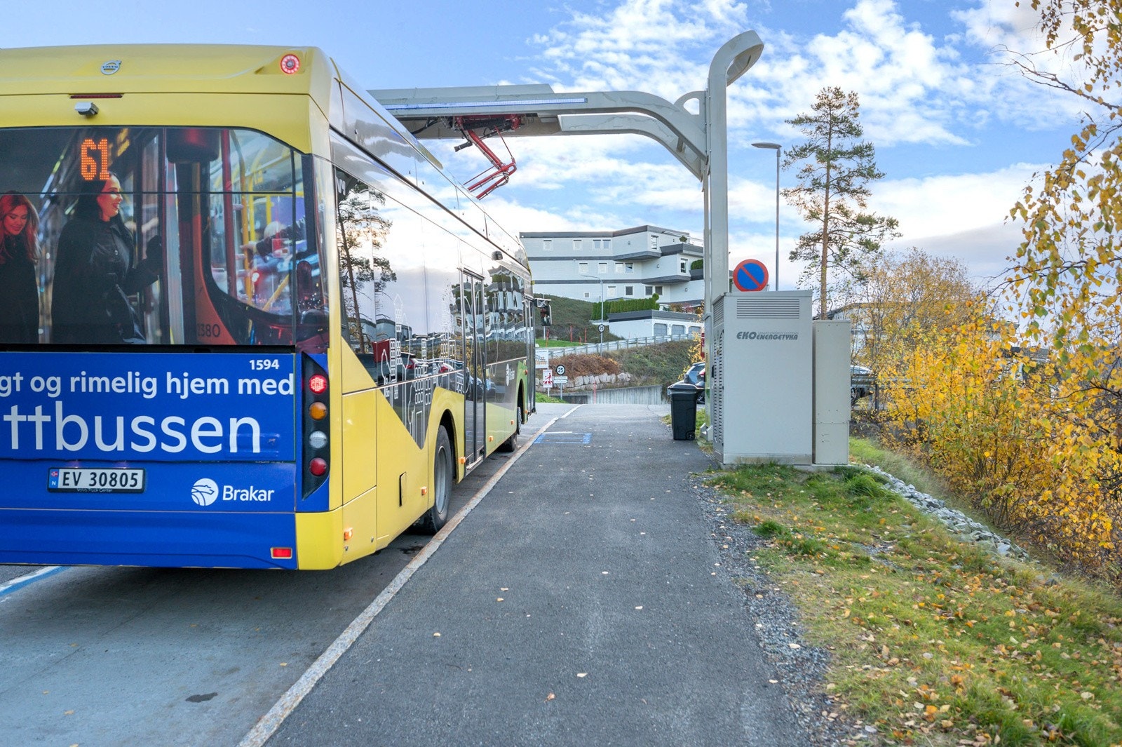 Bussholdeplass rett ved boligen Galleribilde