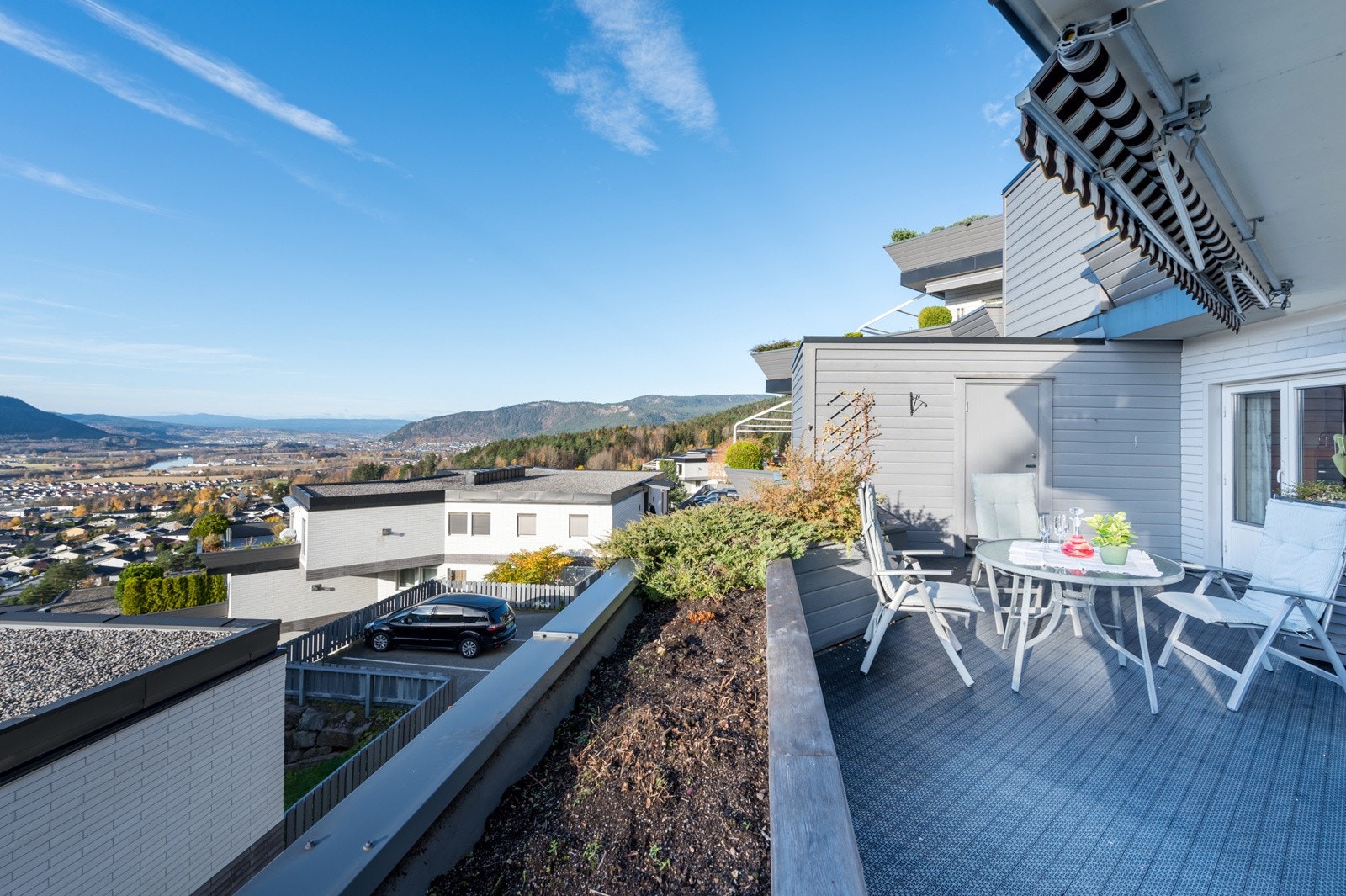 Fantastisk utsikt fra terrassen Galleribilde