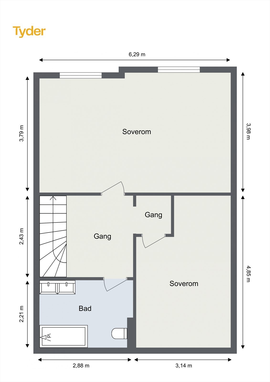 Plantegning 2. etasje Galleribilde