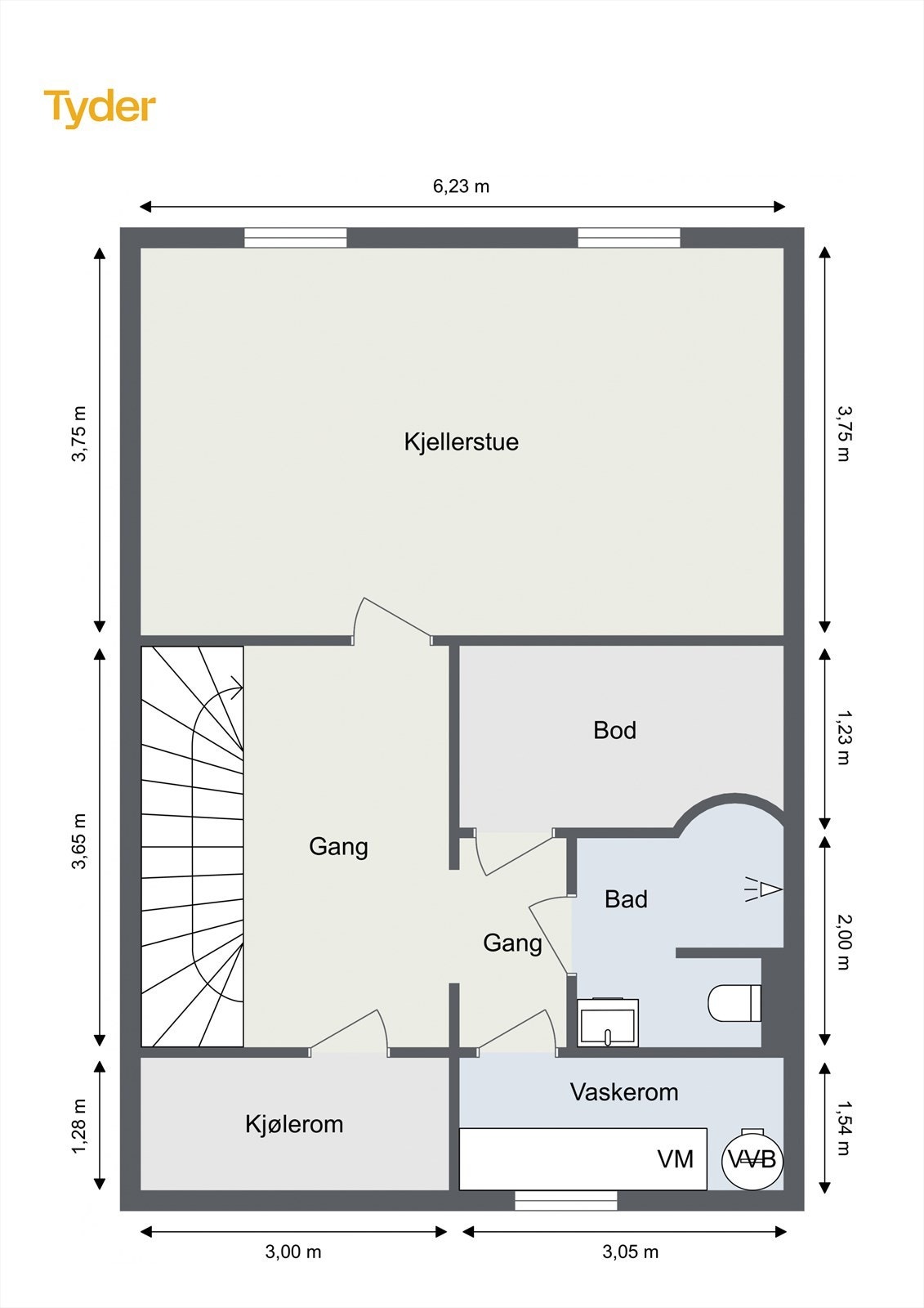 Plantegning kjeller Galleribilde