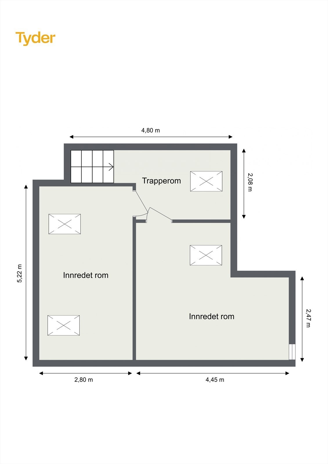 Plantegning loft Galleribilde