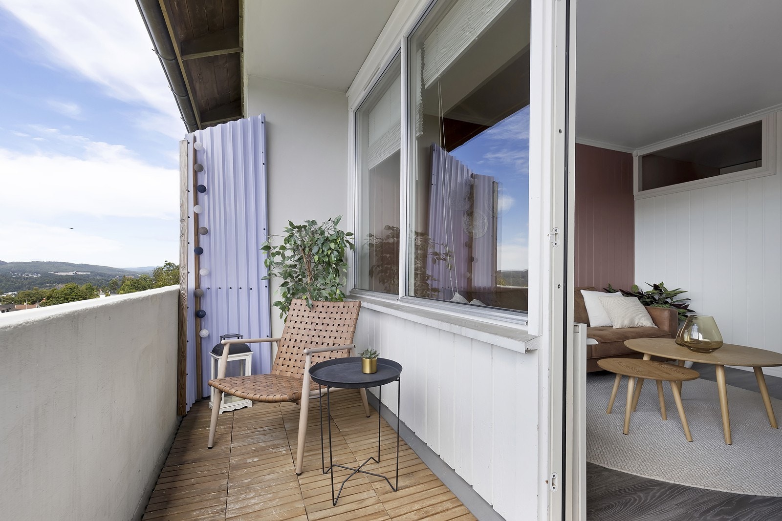 Balkongene er svært skjermet og med lite innsyn. Galleribilde