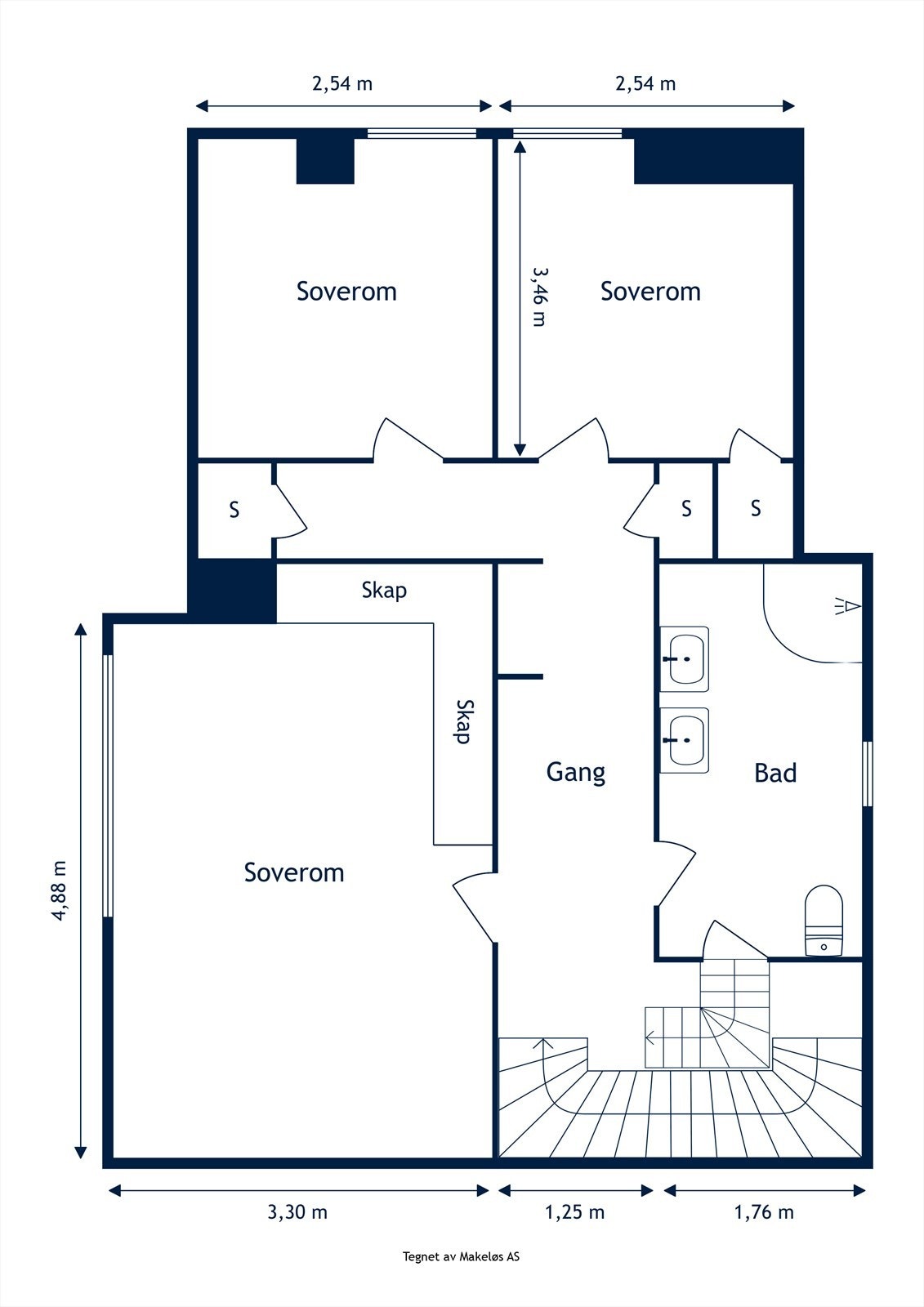 Tiurveien 2 - 2. etasje - 2D Floor Plan.jpg Galleribilde