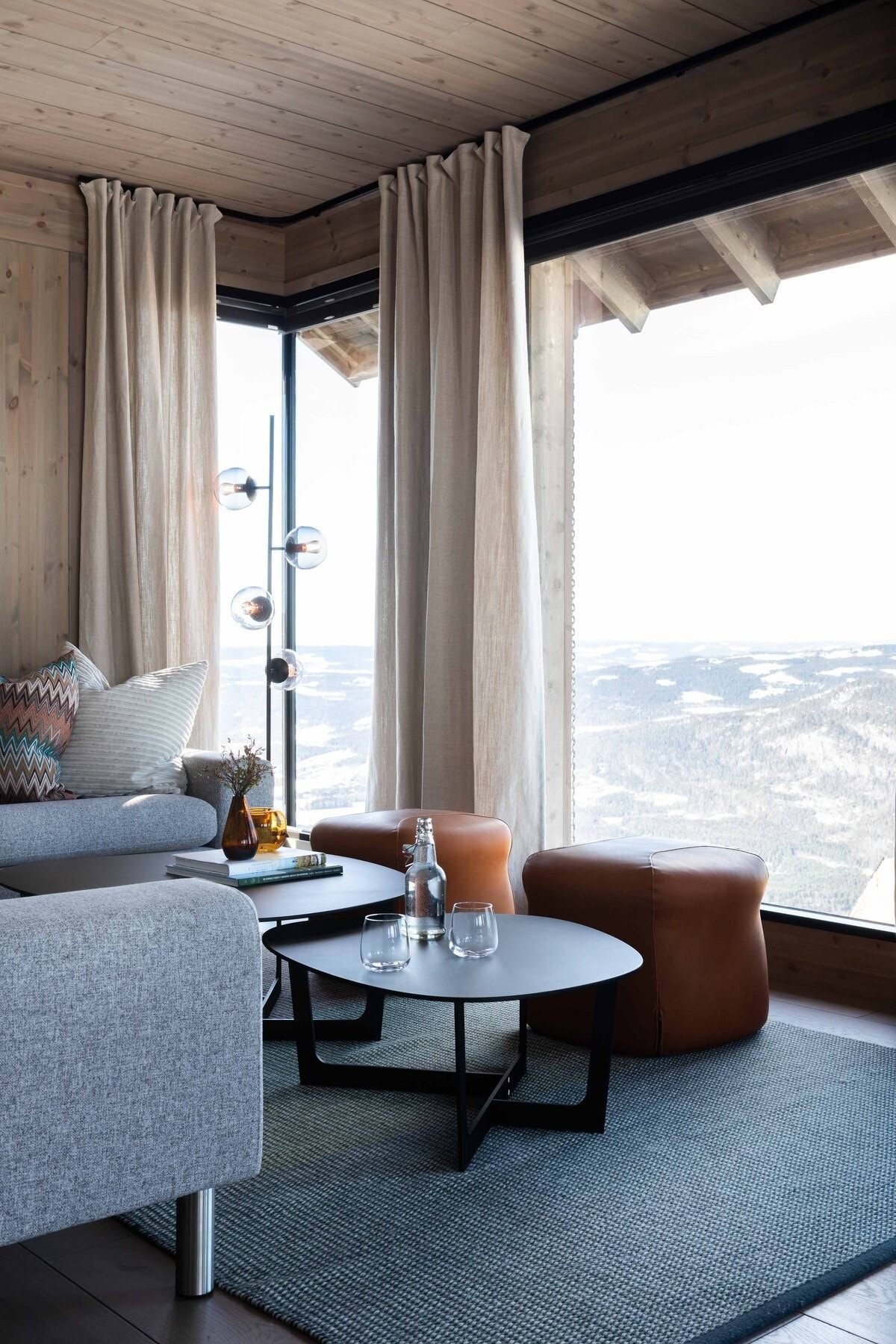 Utsikt fra stuen i en Vy sokkelmodell. Her fra et annet prosjekt. Galleribilde