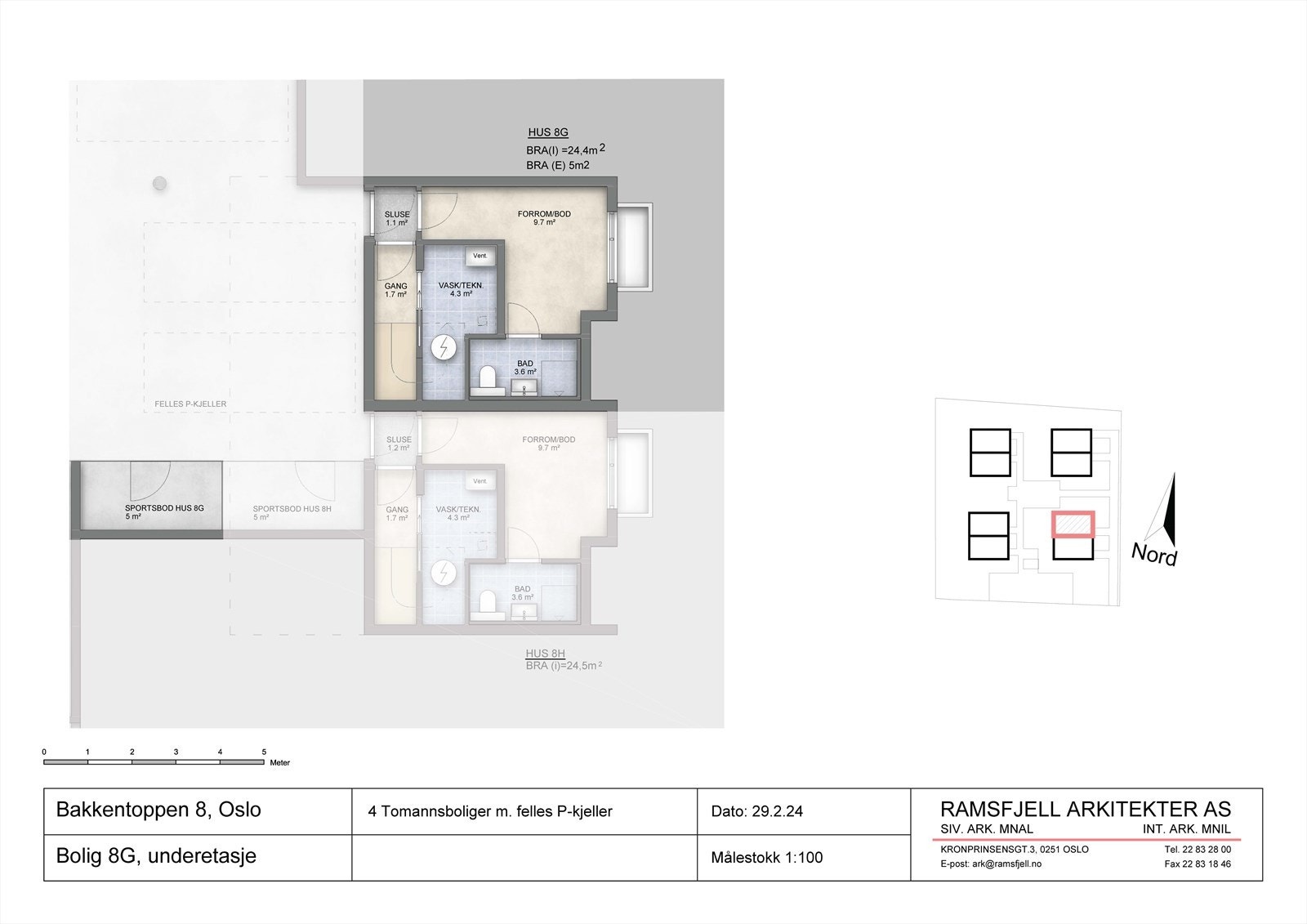 Plantegning underetasje Galleribilde