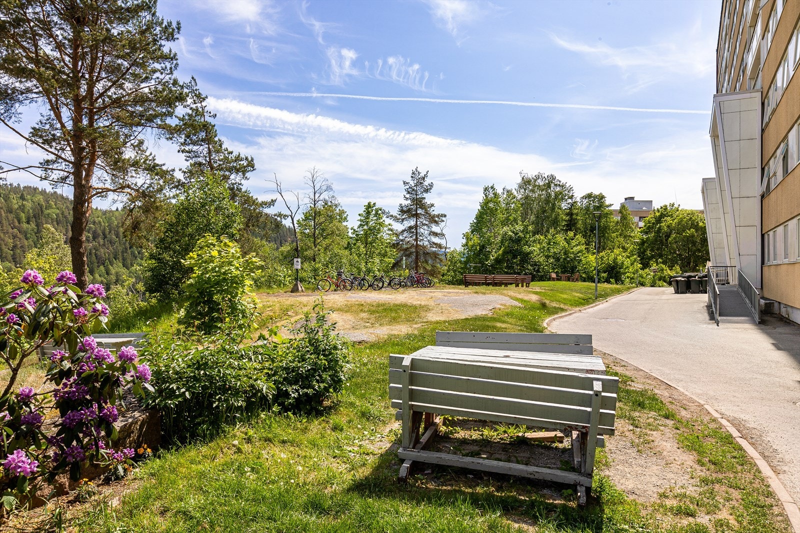 I tillegg er det flott og fargerik beplantning Galleribilde