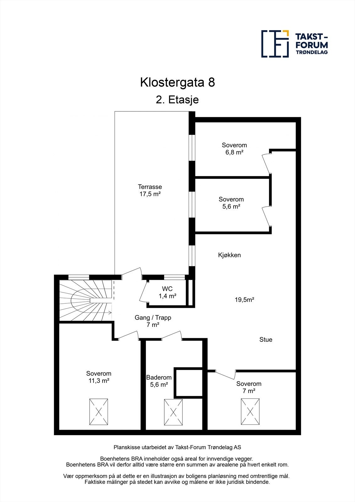 Planskisse 2. etasje Galleribilde