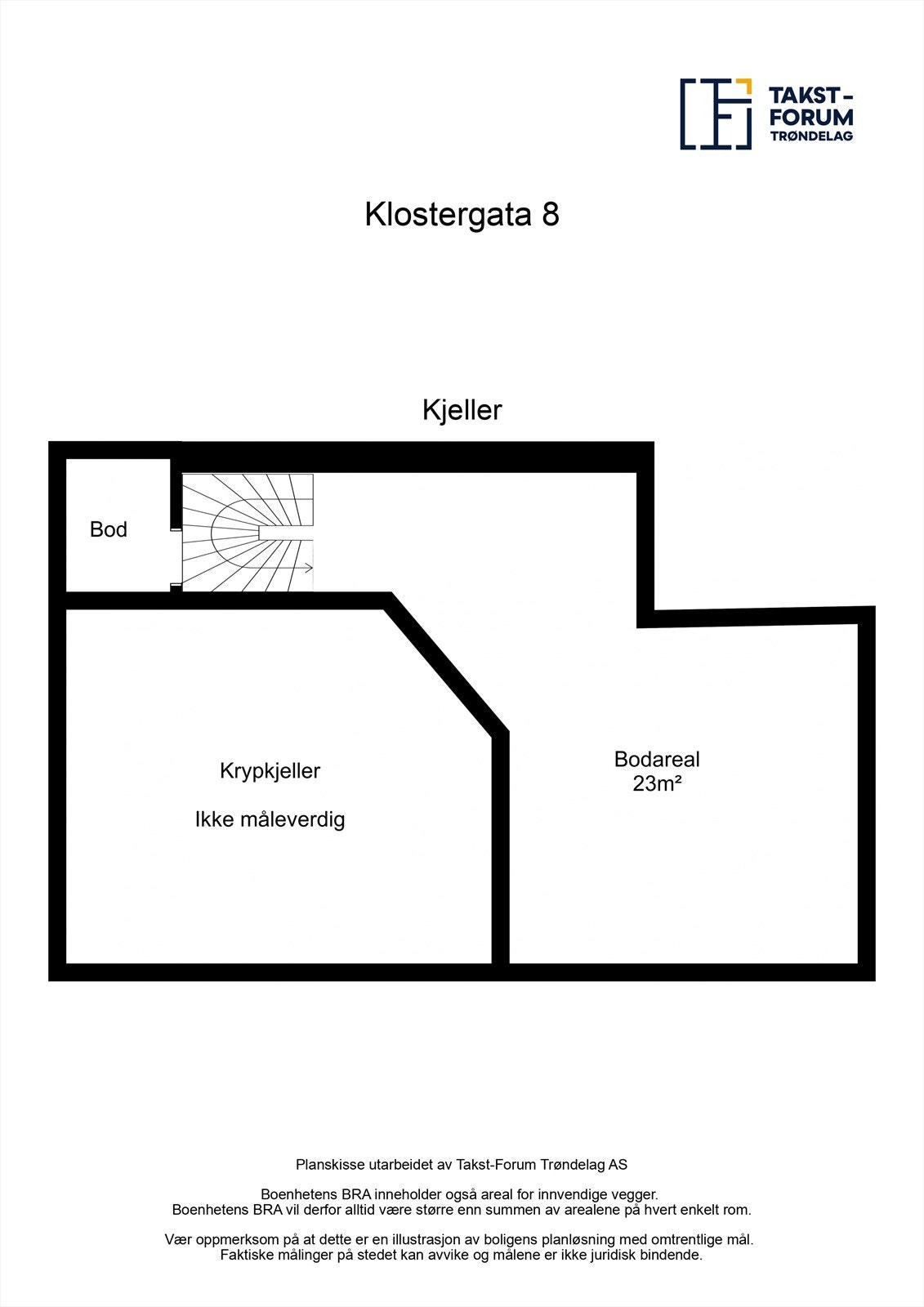 Planskisse kjeller Galleribilde