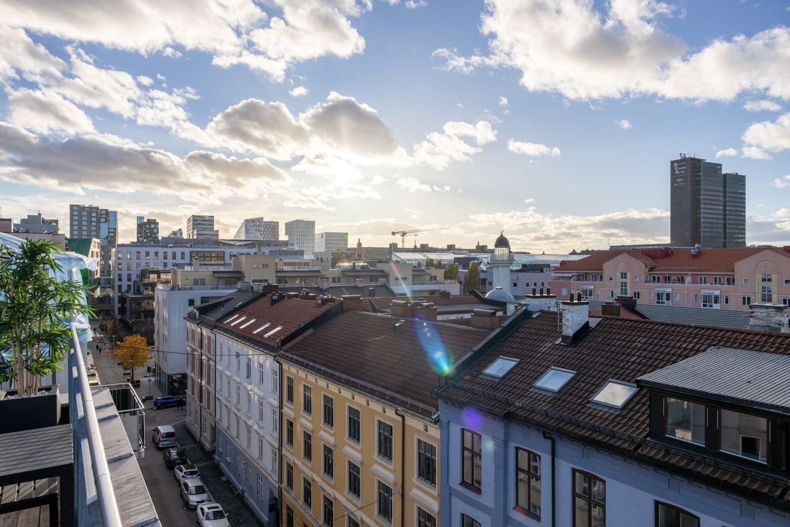 Utsikten fra takterassen. Galleribilde