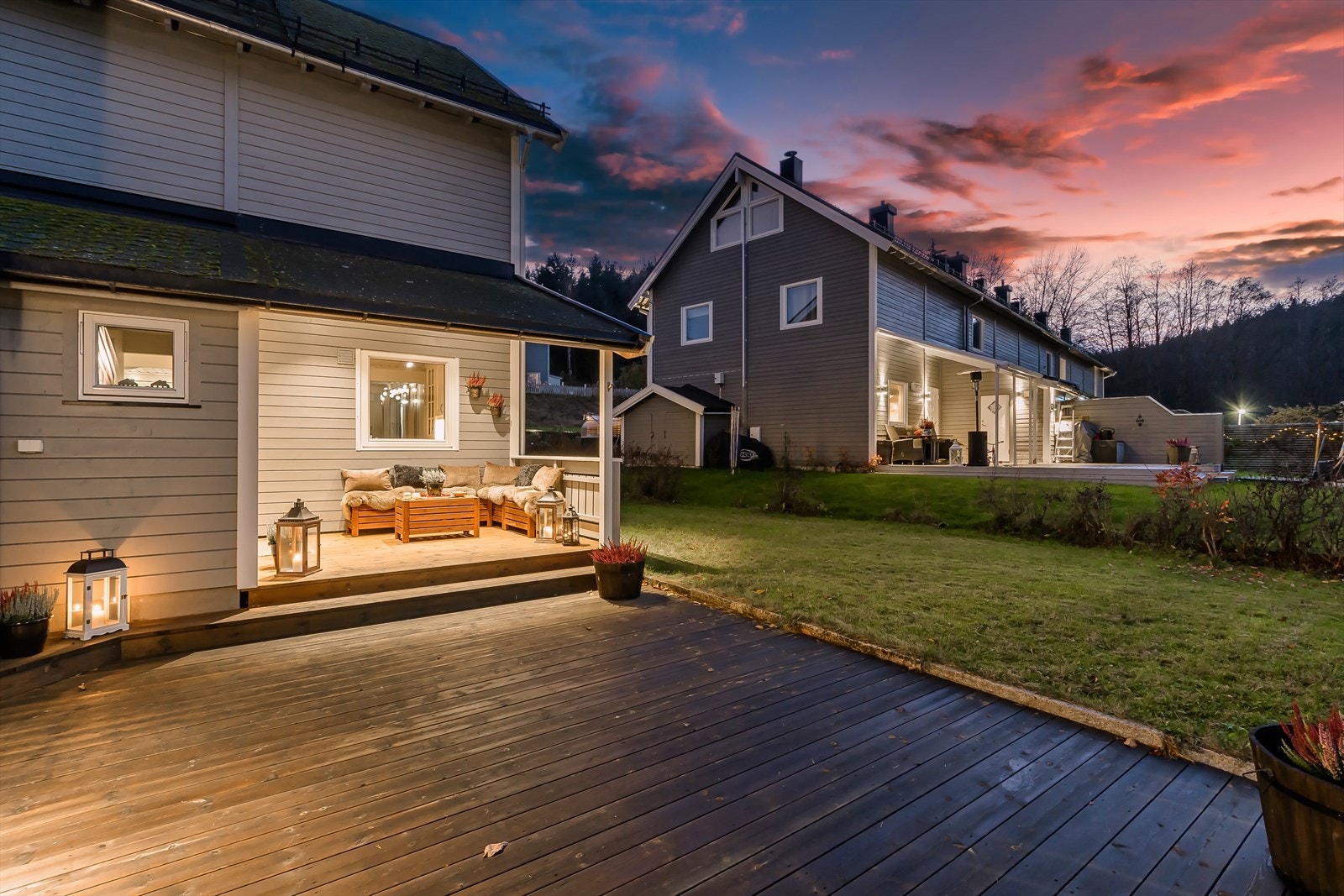 Plattingen ligger nordvendt og er på hele 37 m² Galleribilde