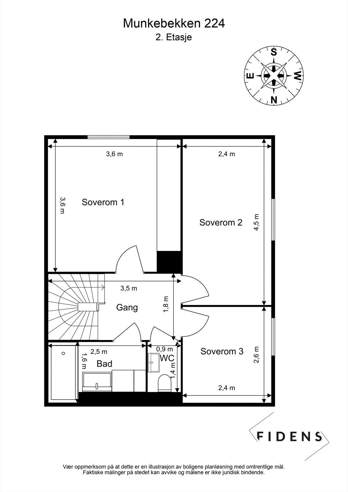 Plantegning 2. etasje Galleribilde