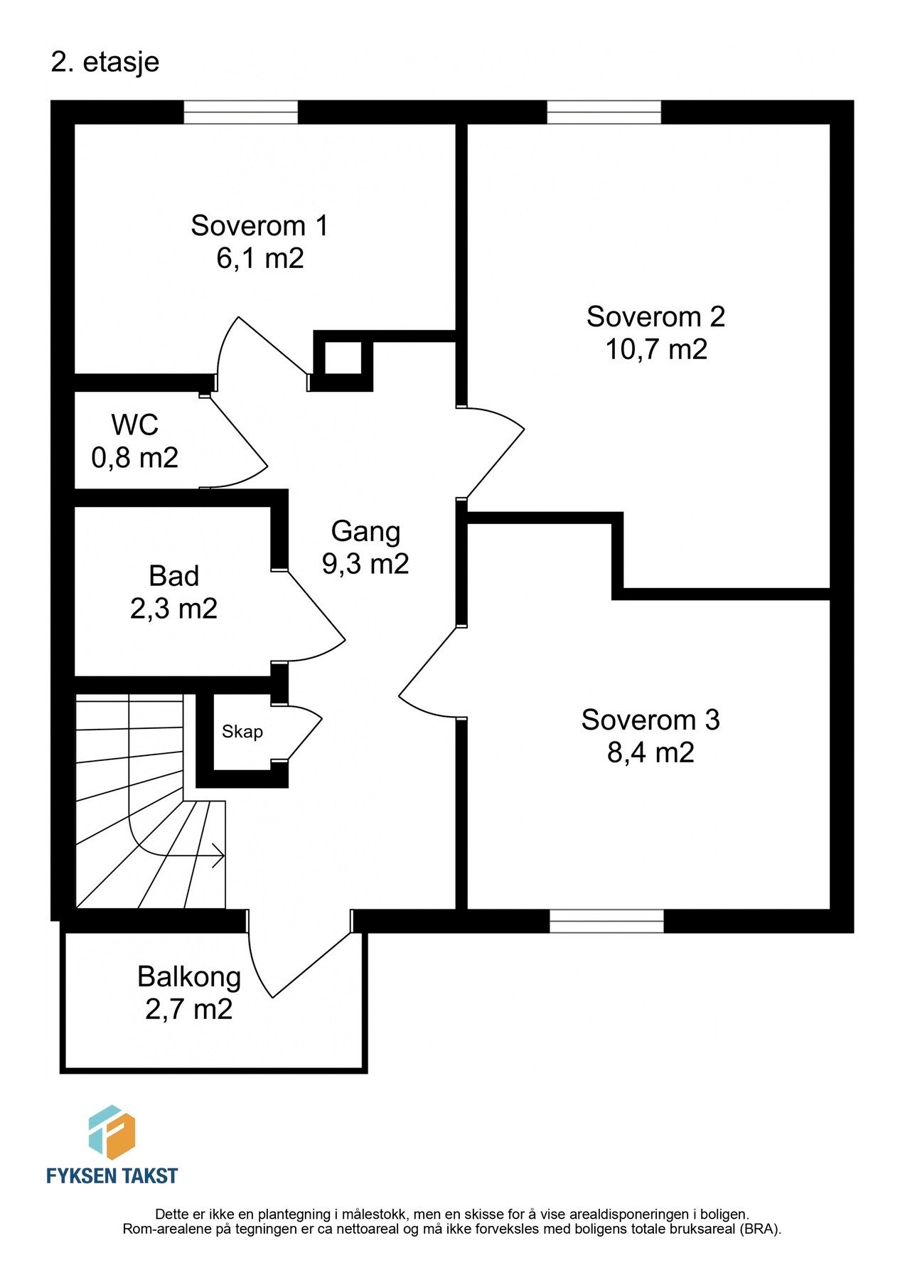 Planskisse 2. etasje. Galleribilde