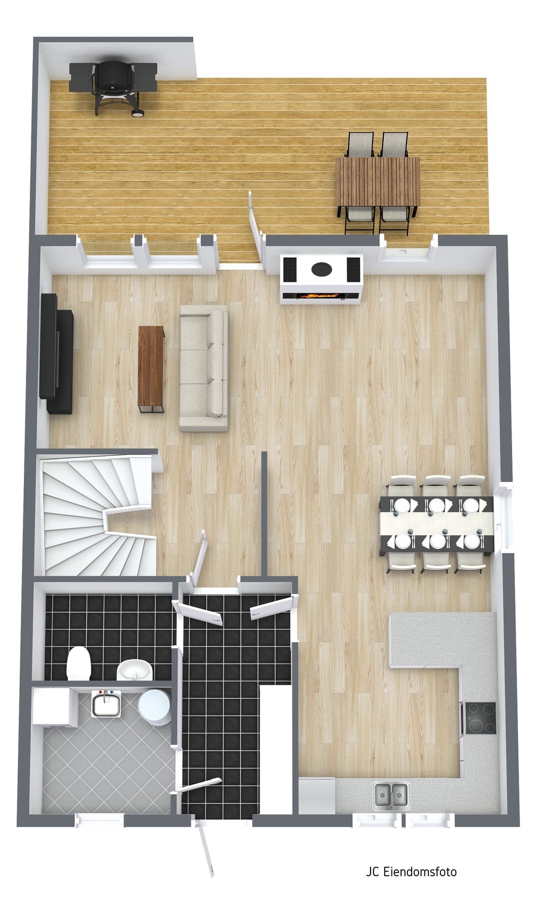 Plantegning 1. etasje. Galleribilde