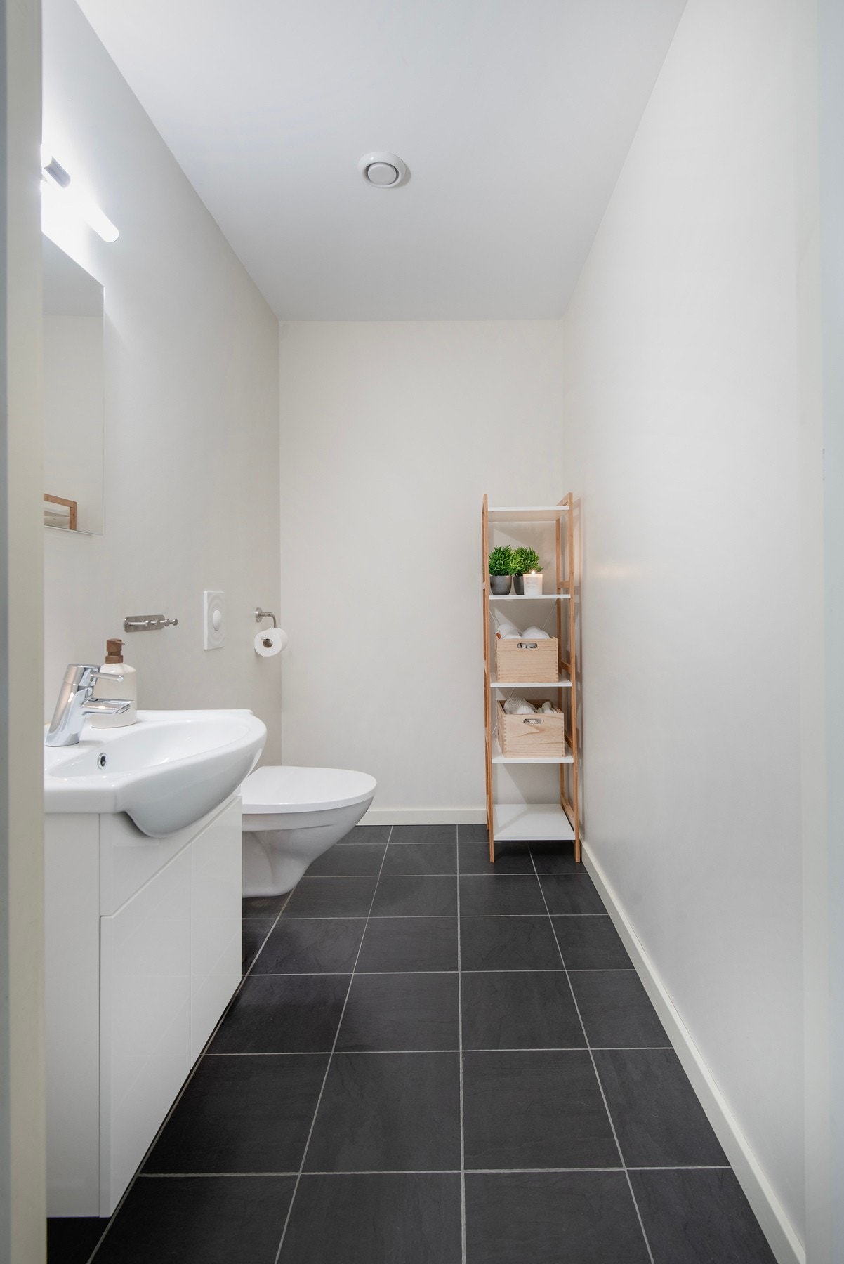 Praktisk gjestetoalett i hovedetasjen. Galleribilde