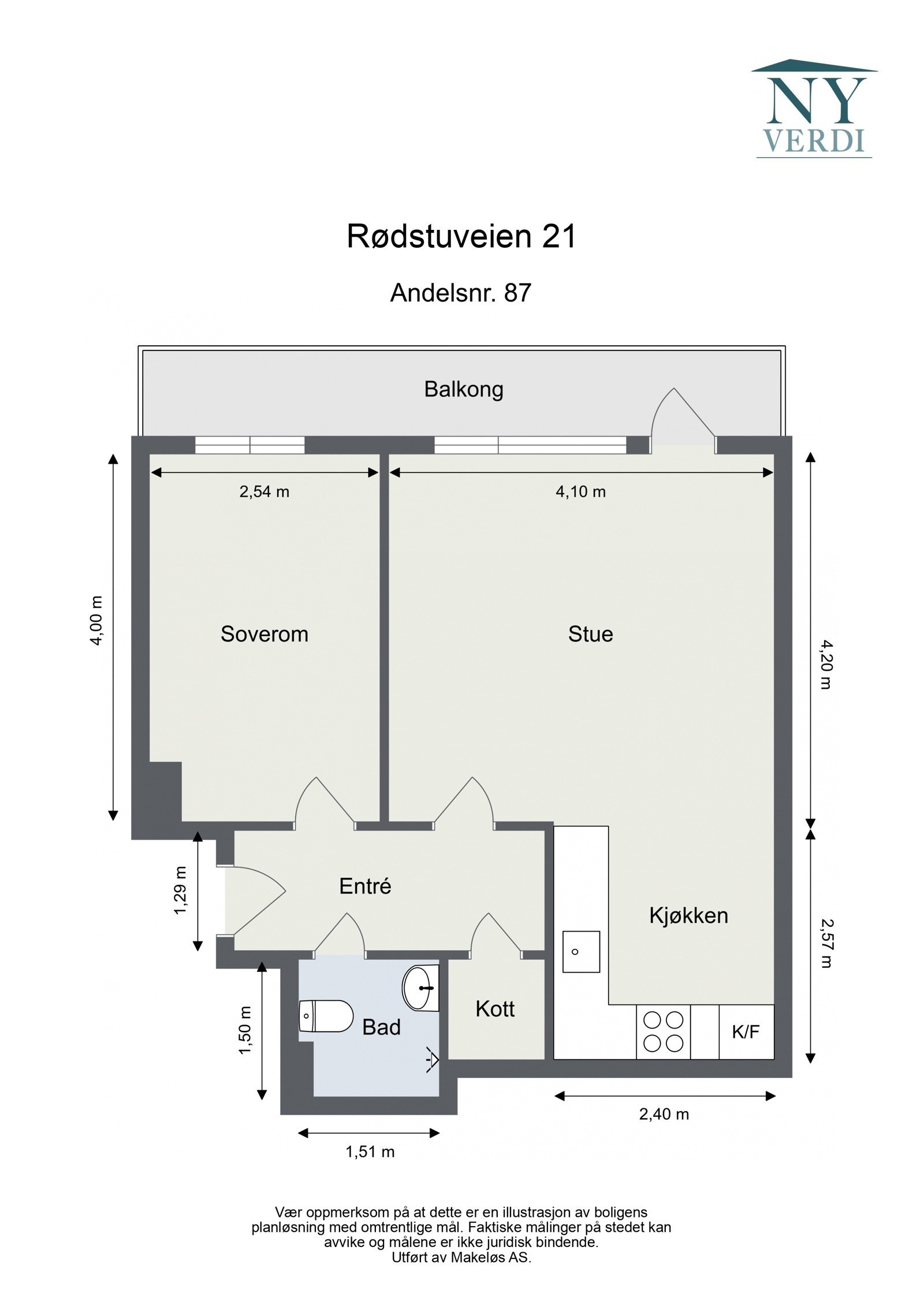 Plantegning. I tillegg medfølger det en bod på ca. 4kvm. Galleribilde