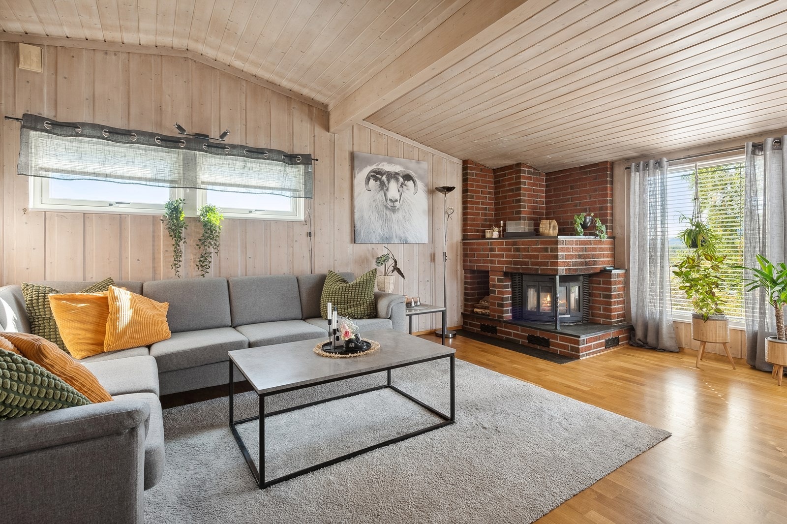 Peis med innsats som gir god varme på kalde dager. Galleribilde