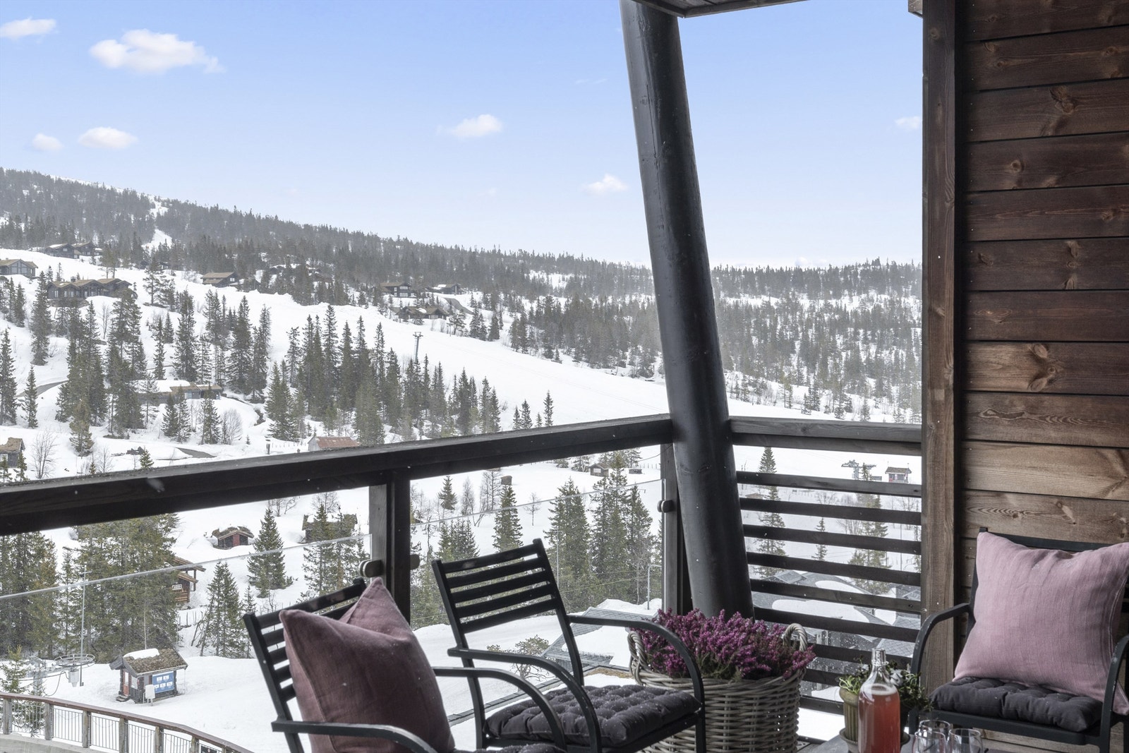 Deler av utsikten. Bøseter, alpintbakken m.m. Galleribilde