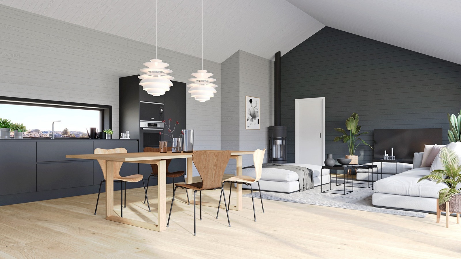 Illustrasjon interiør Galleribilde