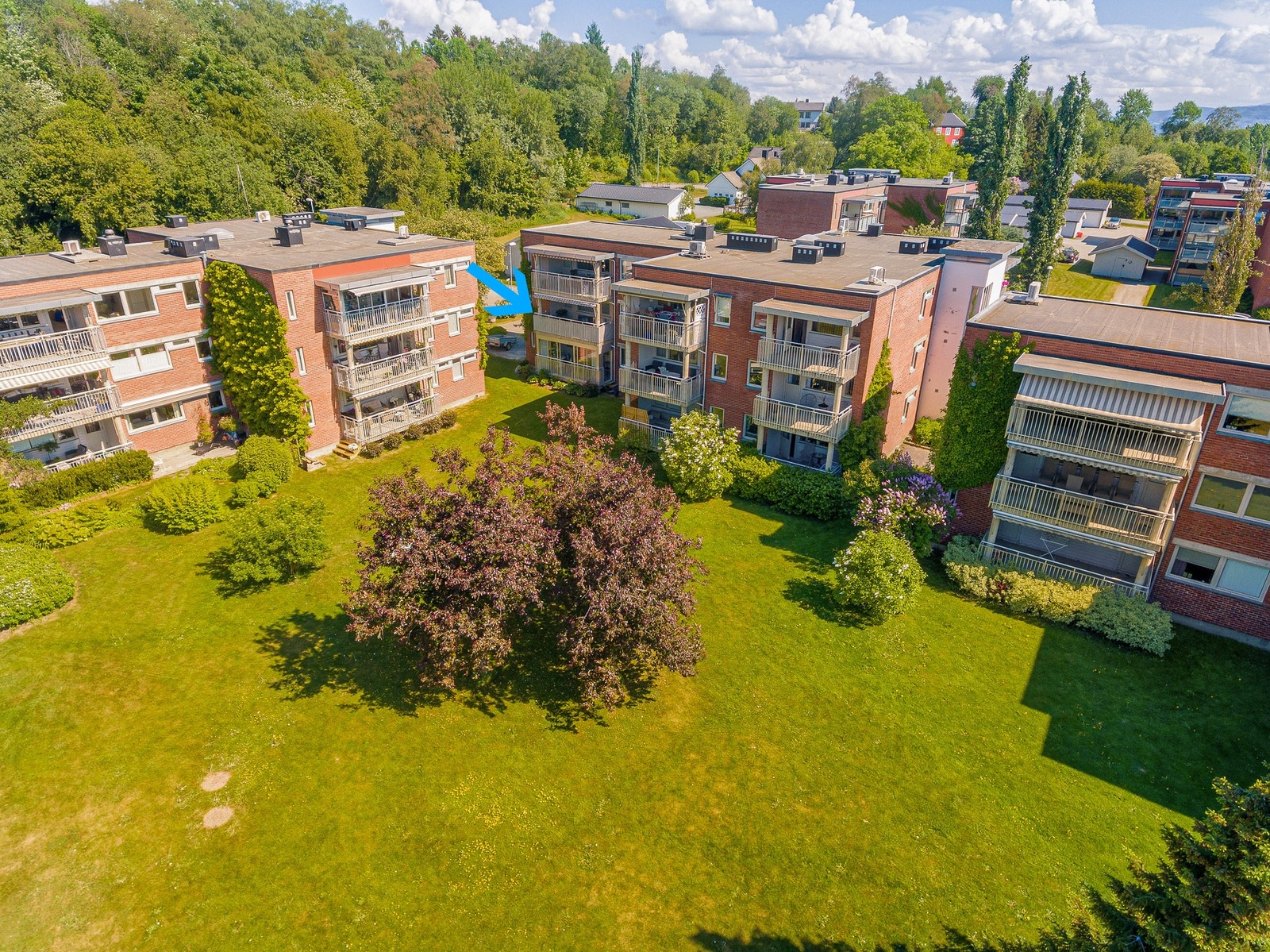 Fellesområdet mellom blokkene. Galleribilde