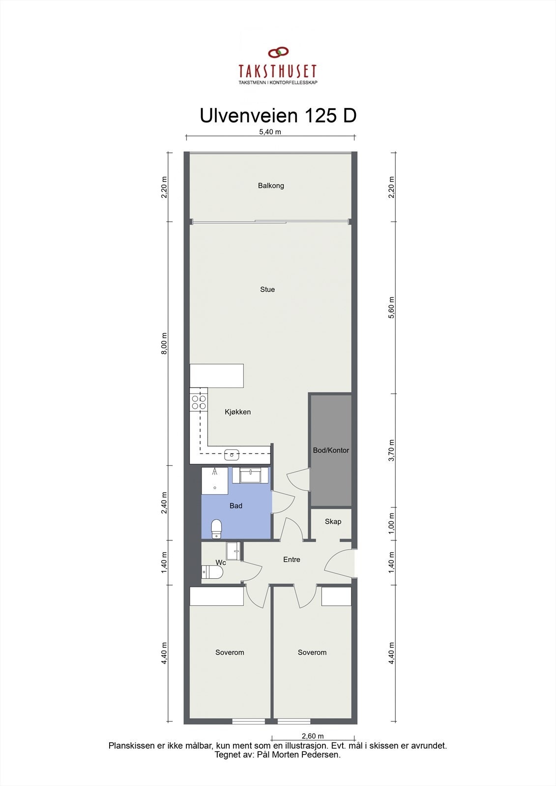 Plantegning med mål Galleribilde