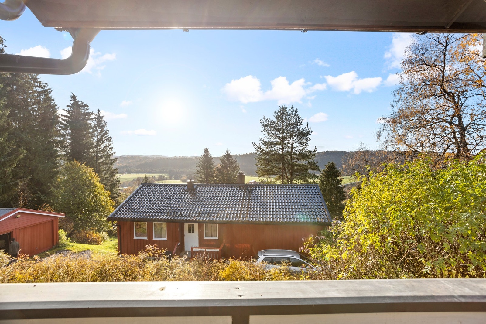 Utsikten fra terrasse. Galleribilde