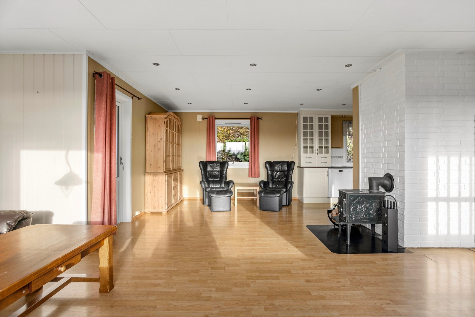 Oppvarming fra vedovn. Galleribilde