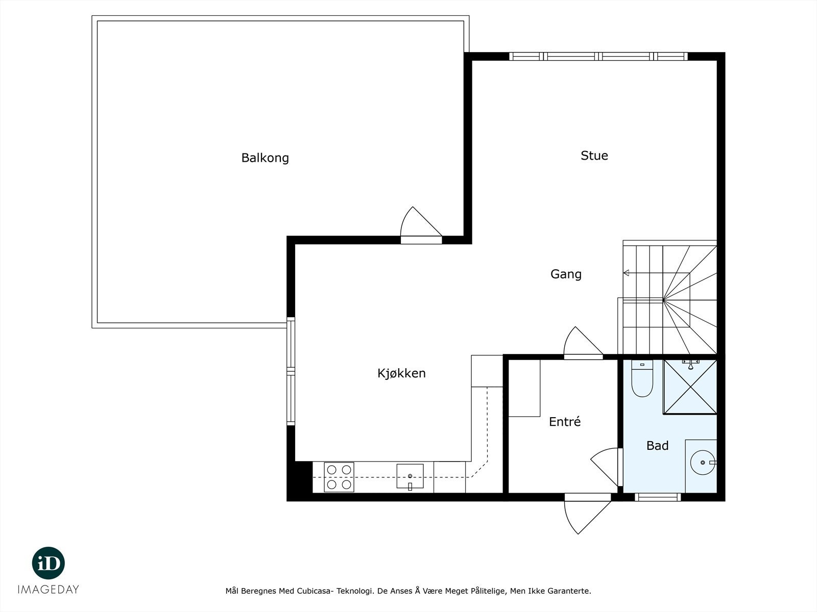 Plantegning hovedetasje. Galleribilde