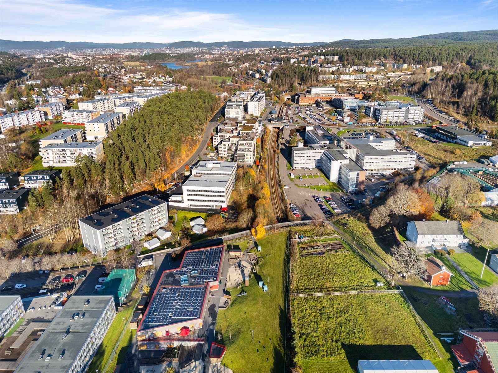 Ved Skullerud Torg finner du tannlege, lege, frisør, restaurant, klatresenter og karateklubb. Galleribilde