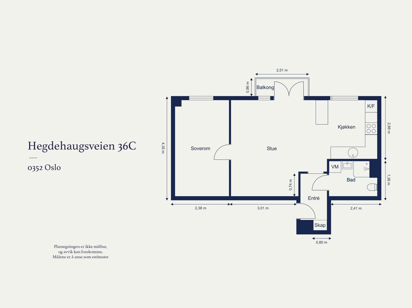Plantegning | 5. etasje med felles heisadkomst. Galleribilde