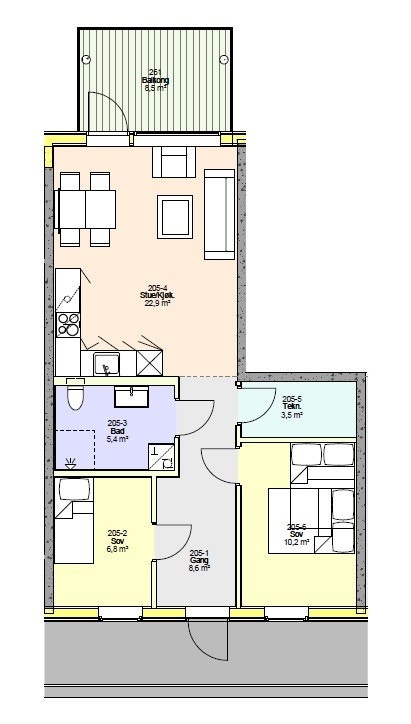 59m2 2.etasje Galleribilde