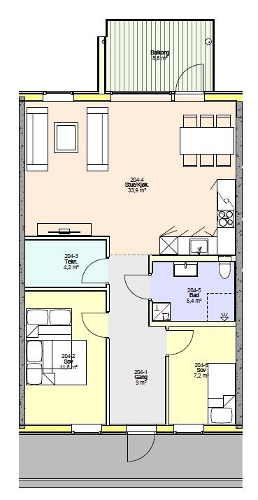 74m2 2.etasje Galleribilde