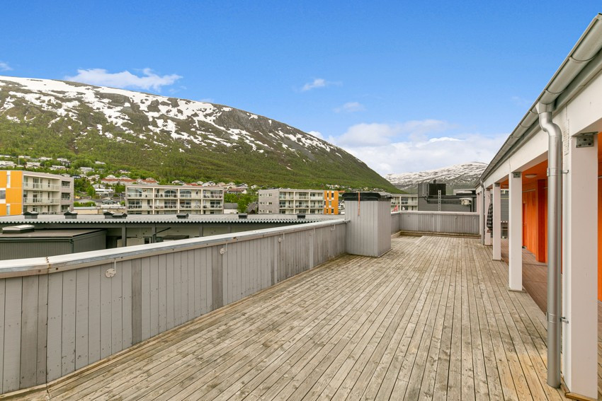 Det er også felles takterrasse i borettslaget.