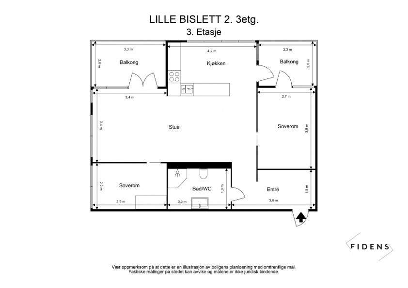 Plantegning - 3. Etasje Galleribilde