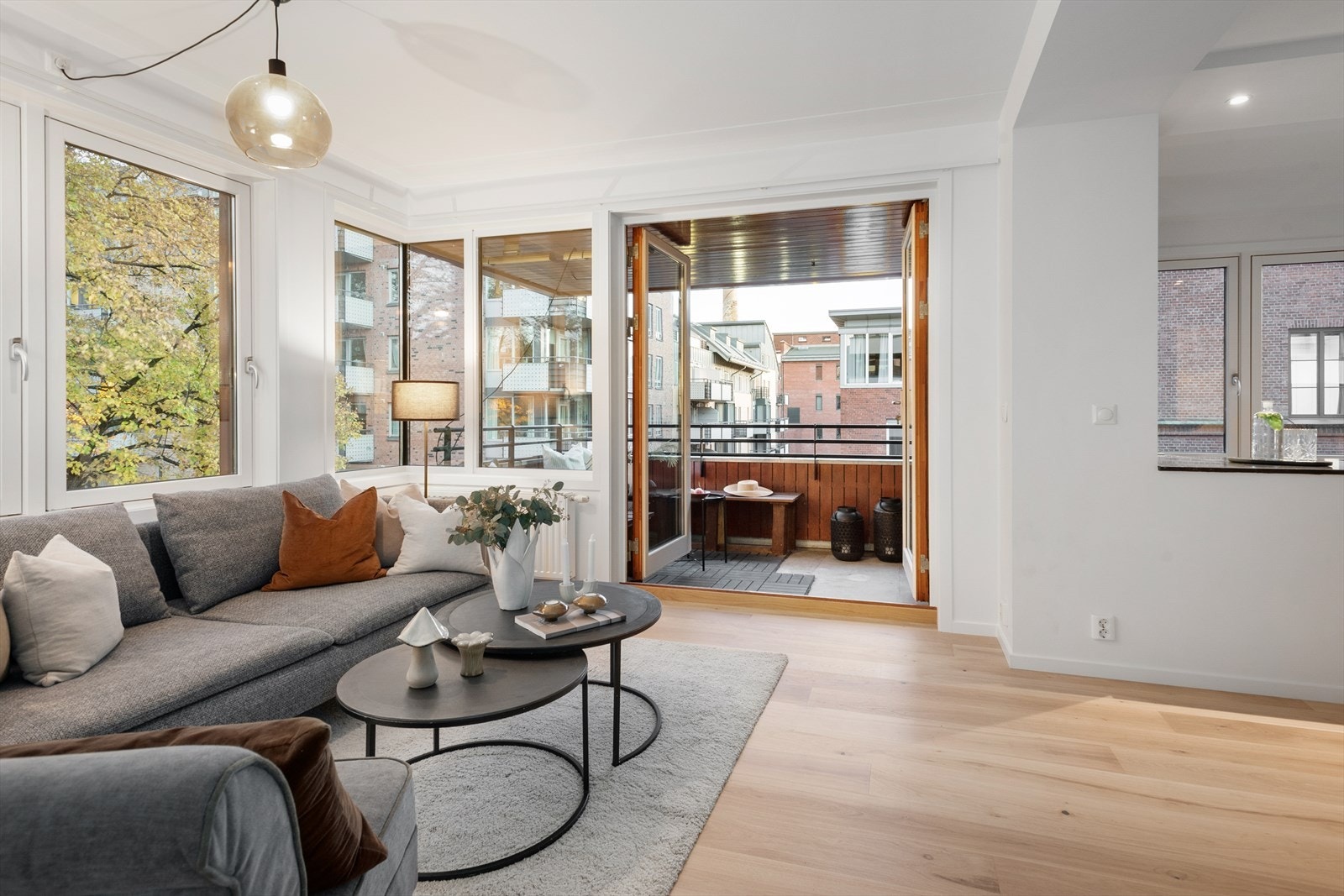 Leiligheten kan by på to solrike balkonger. Galleribilde