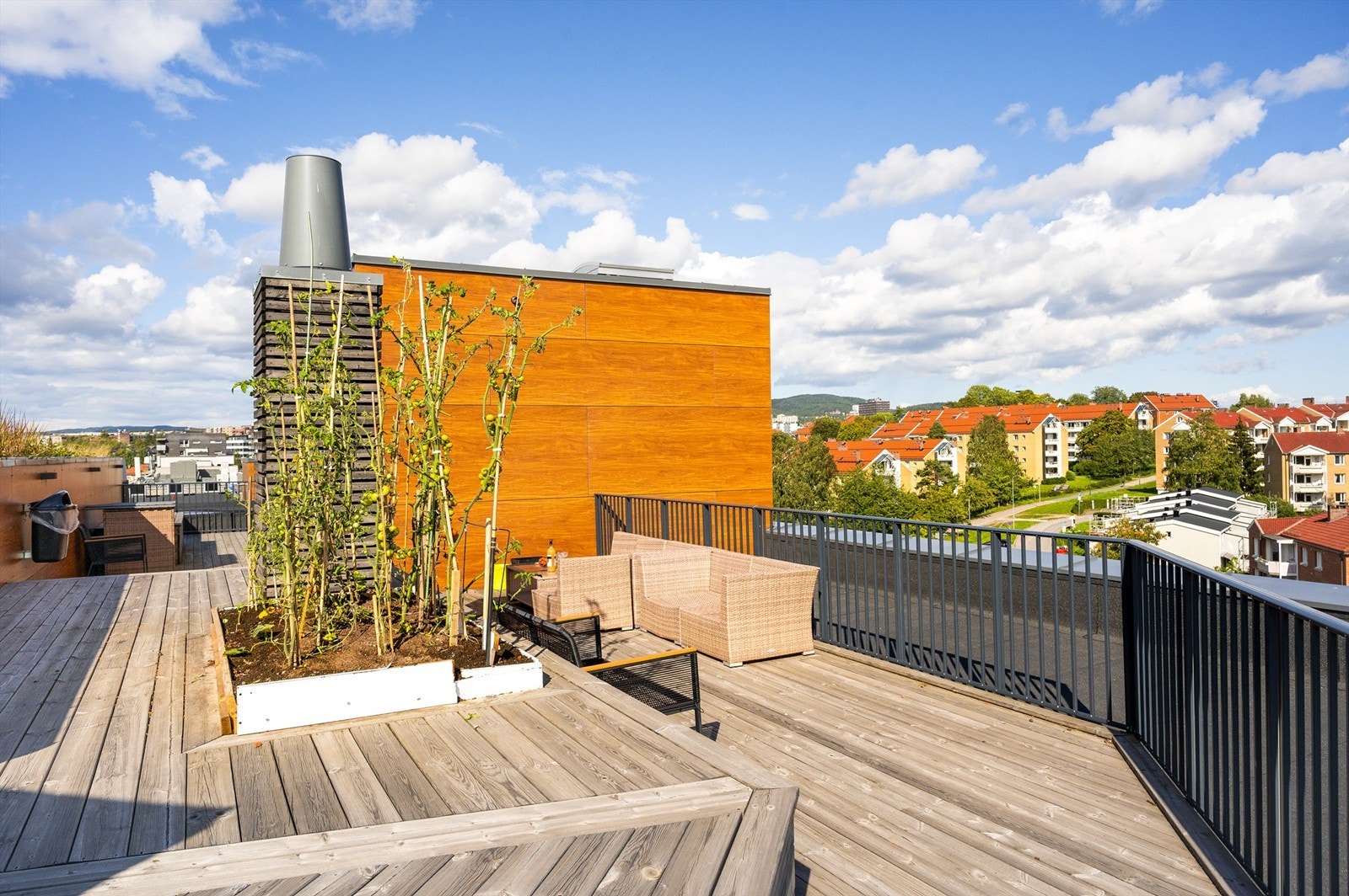 Felles takterrasse med adgang fra nabooppgangen Galleribilde