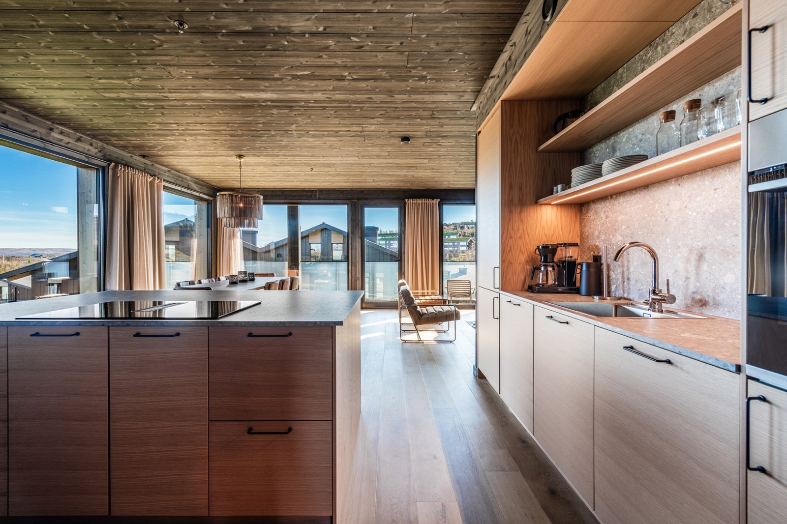 Kjøkken levert av Drømmekjøkkenet. Bilde fra tilsvarende leilighet. Foto: Terje Bjørnsen, Geilo Galleribilde