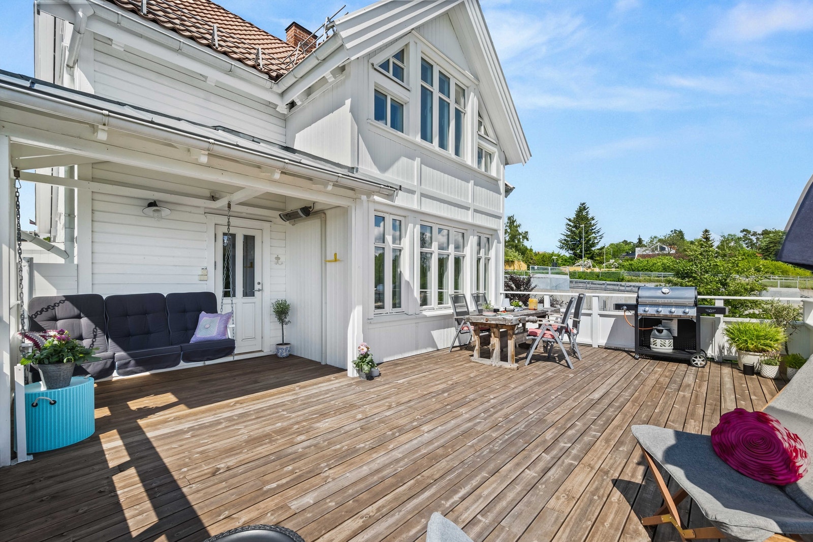 Terrassen er også delvis overbygget Galleribilde
