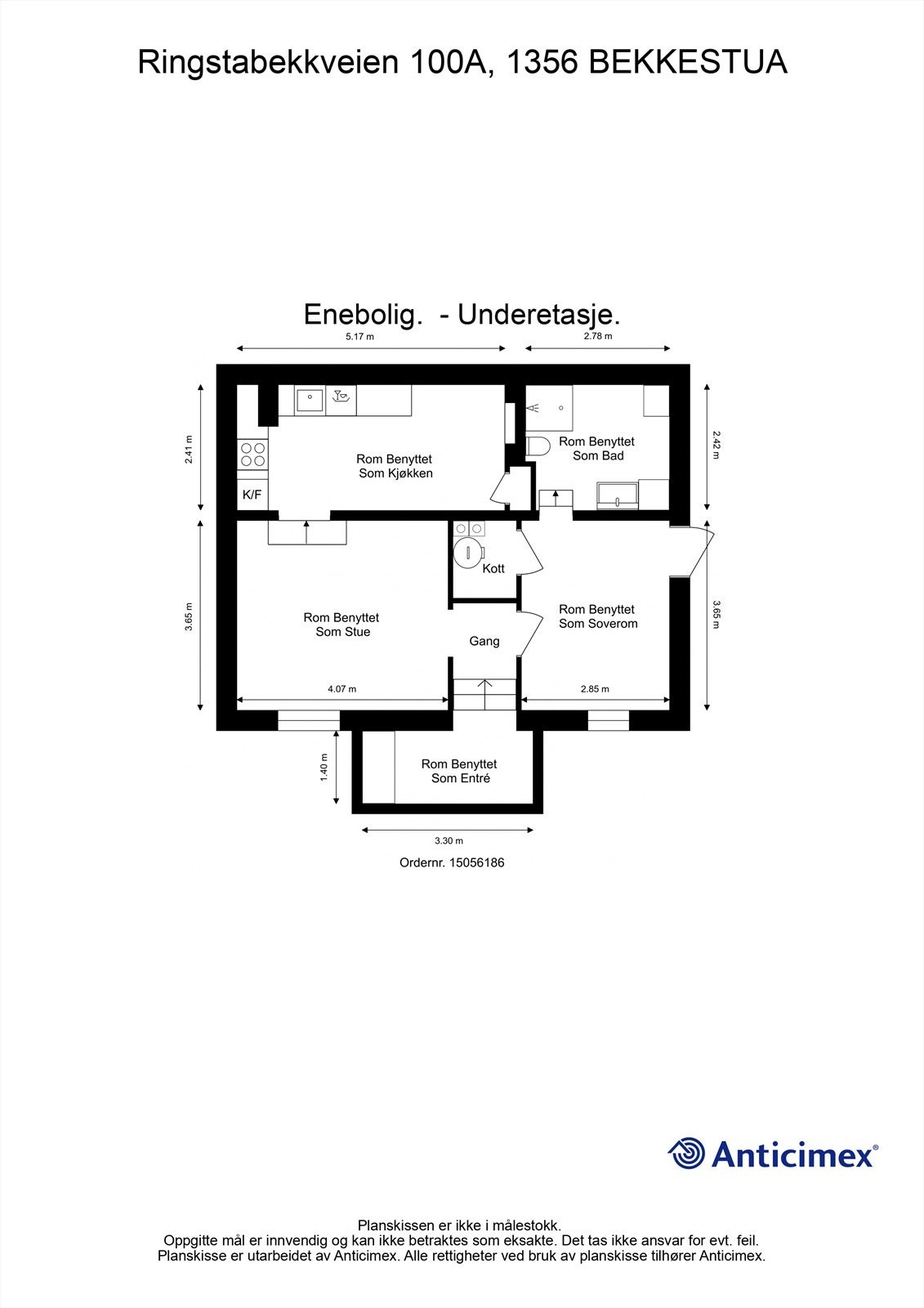 Plantegning underetasje Galleribilde