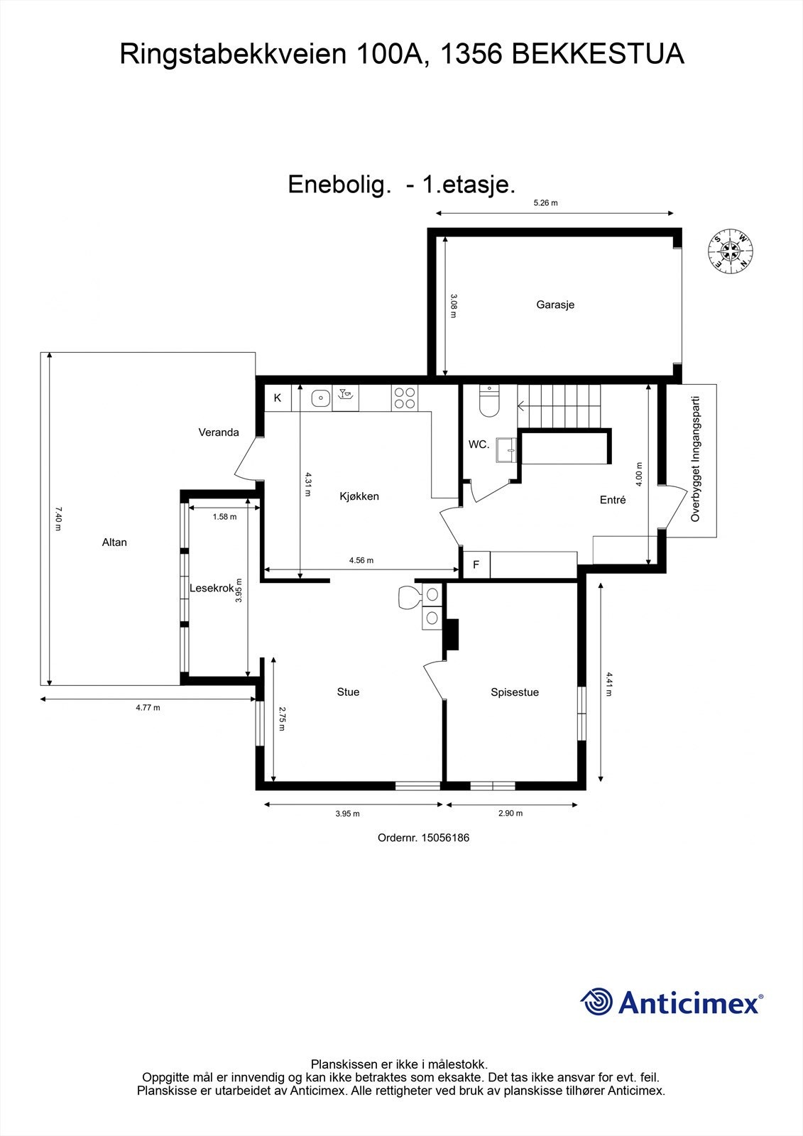 Plantegning 1. etasje Galleribilde