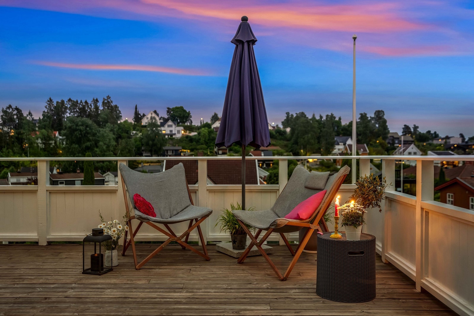 Kveldsstemning på terrassen Galleribilde