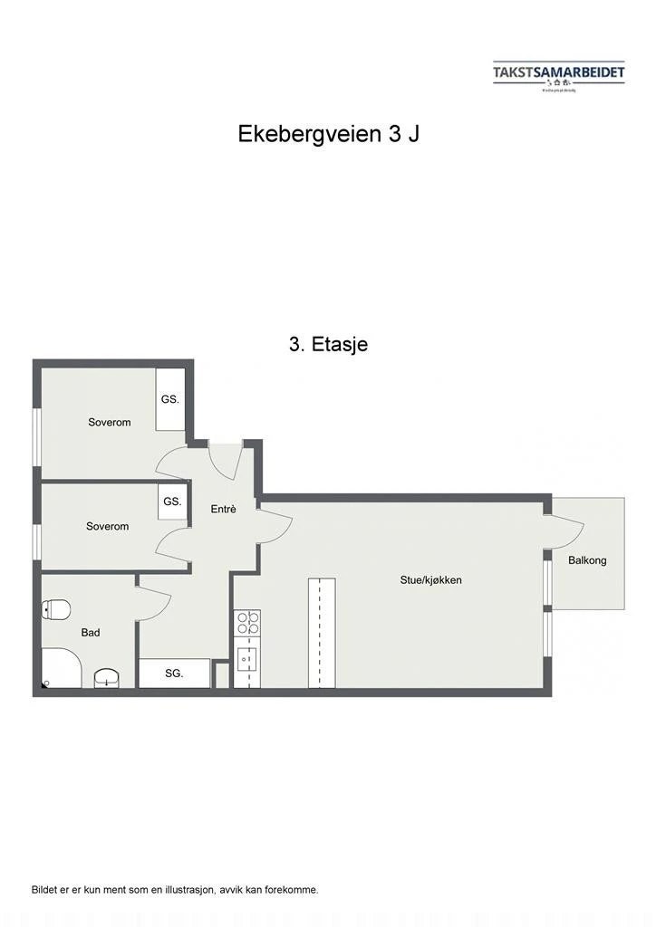 Plantegning av leiligheten. Galleribilde