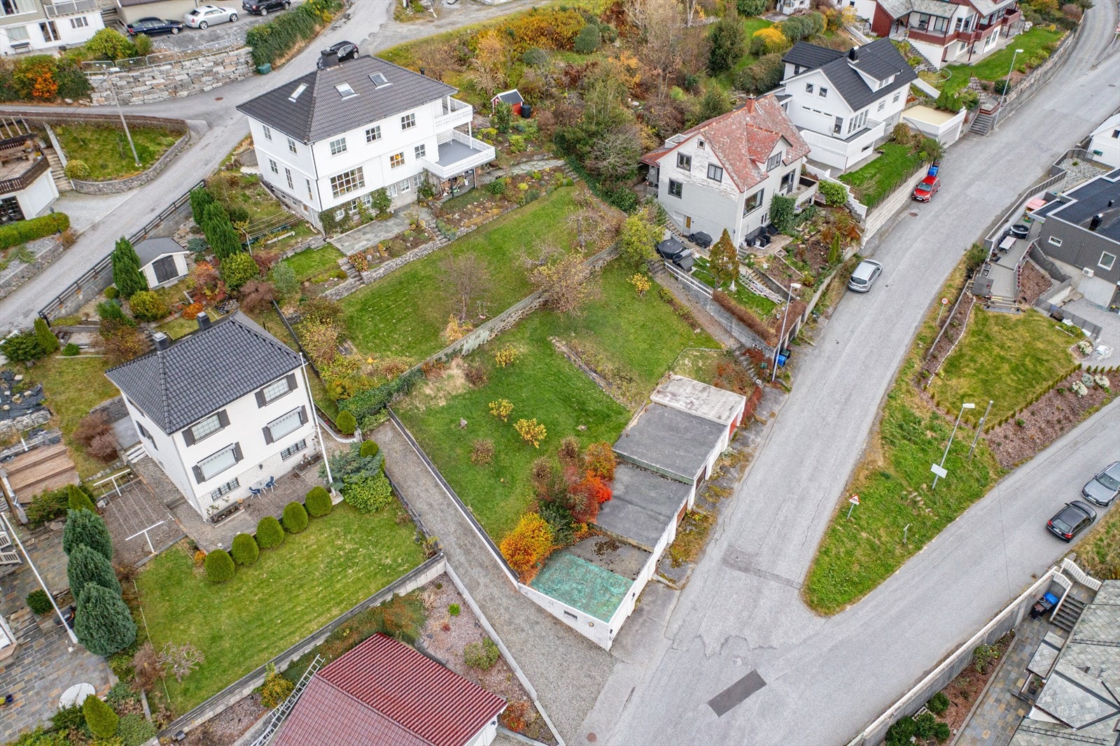 Tomten er per i dag ikke fradelt, men vil få et areal på ca. 480 m² etter fradeling Galleribilde