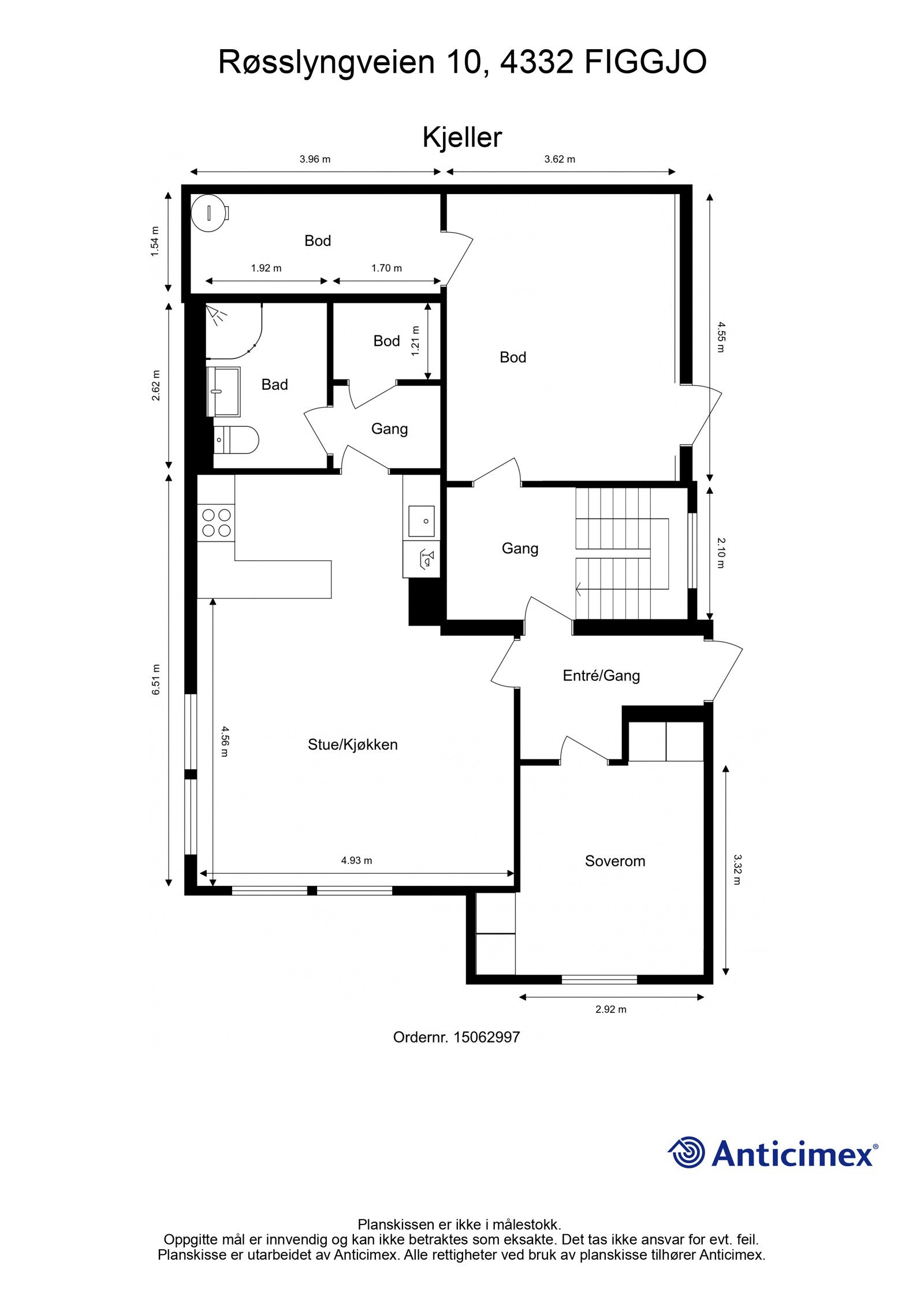 Plantegning U. etg. Galleribilde