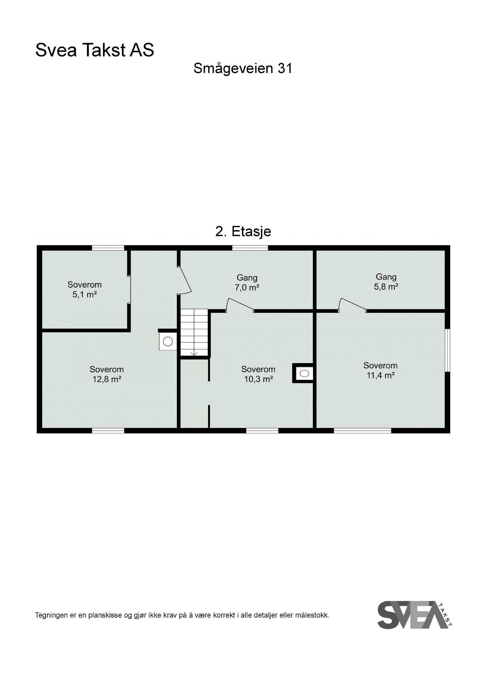 Planskisse 2 etg. Galleribilde