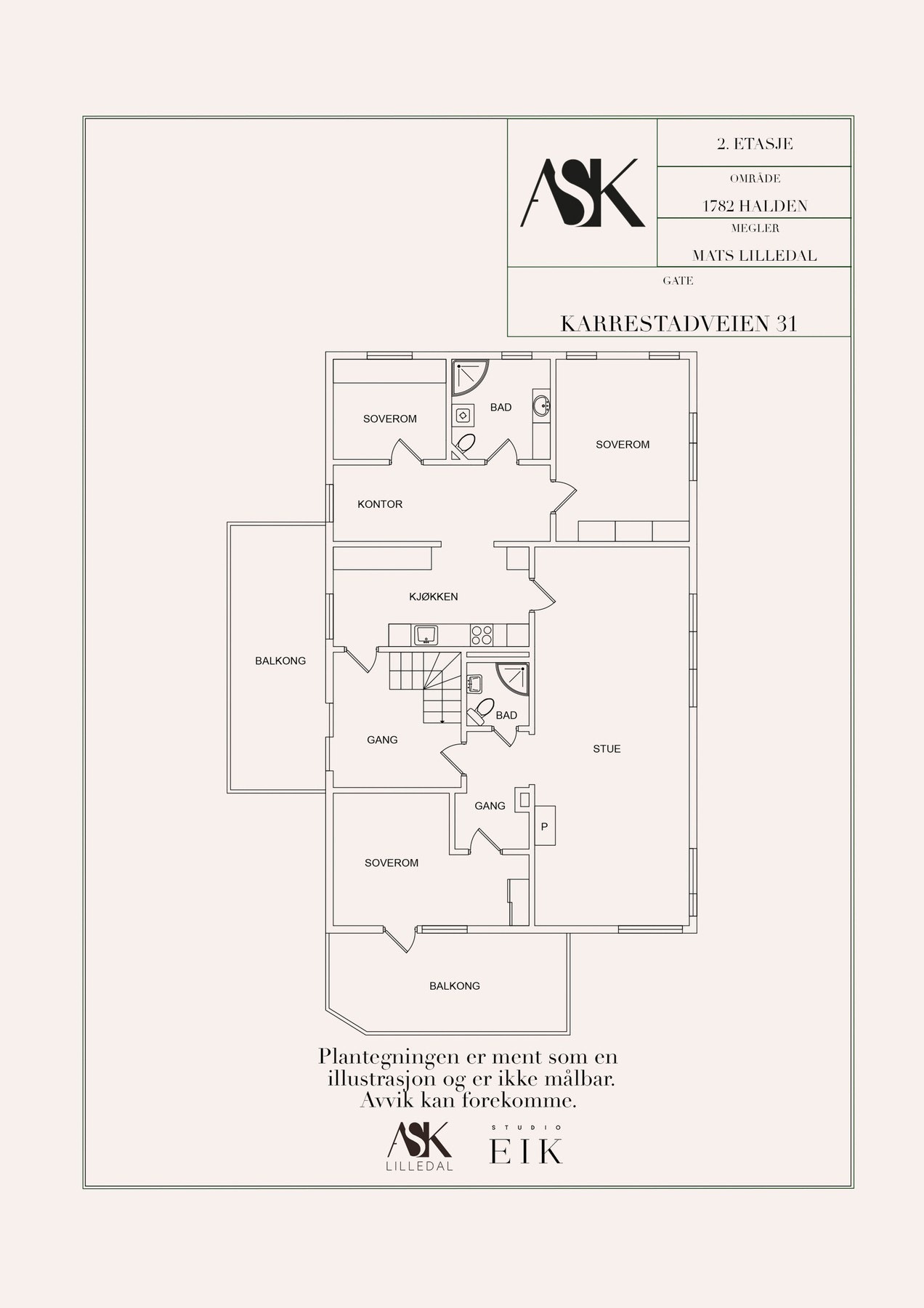 Plantegning 2. etasje Galleribilde