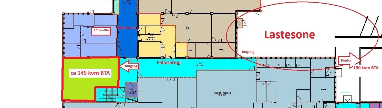 Lager 145 kvm Galleribilde