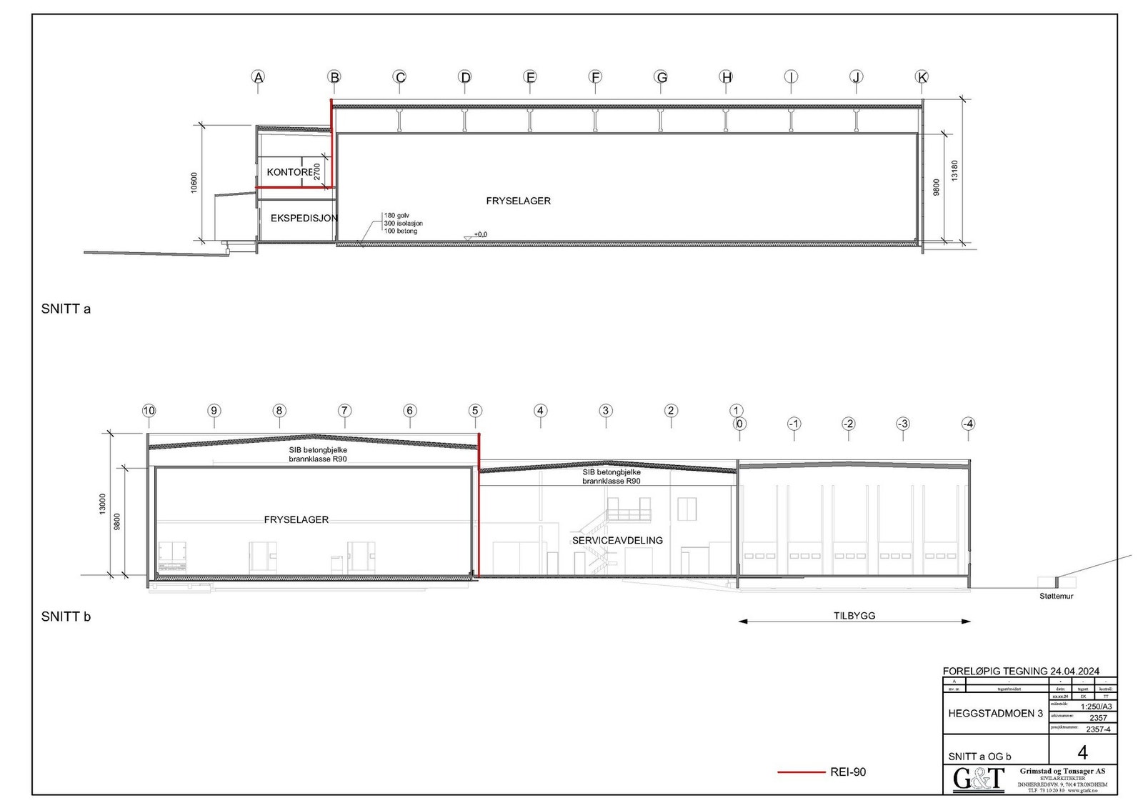Snitt med TILBYGG Galleribilde