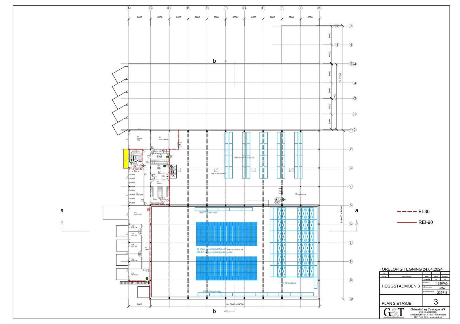 Planskisse 2.etg med TILBYGG Galleribilde
