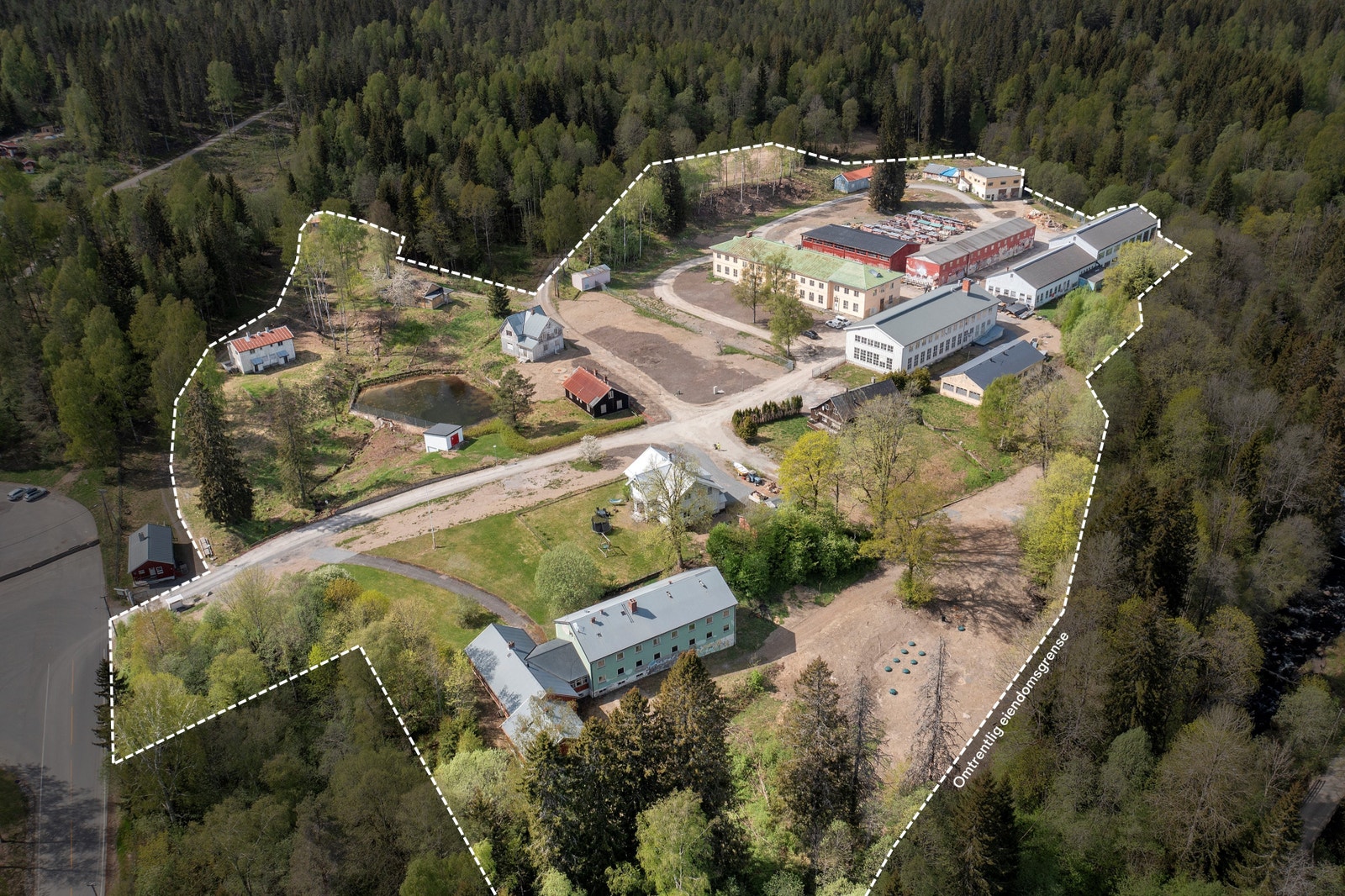 Eiendomsgrensen for salgsobjektet. Galleribilde