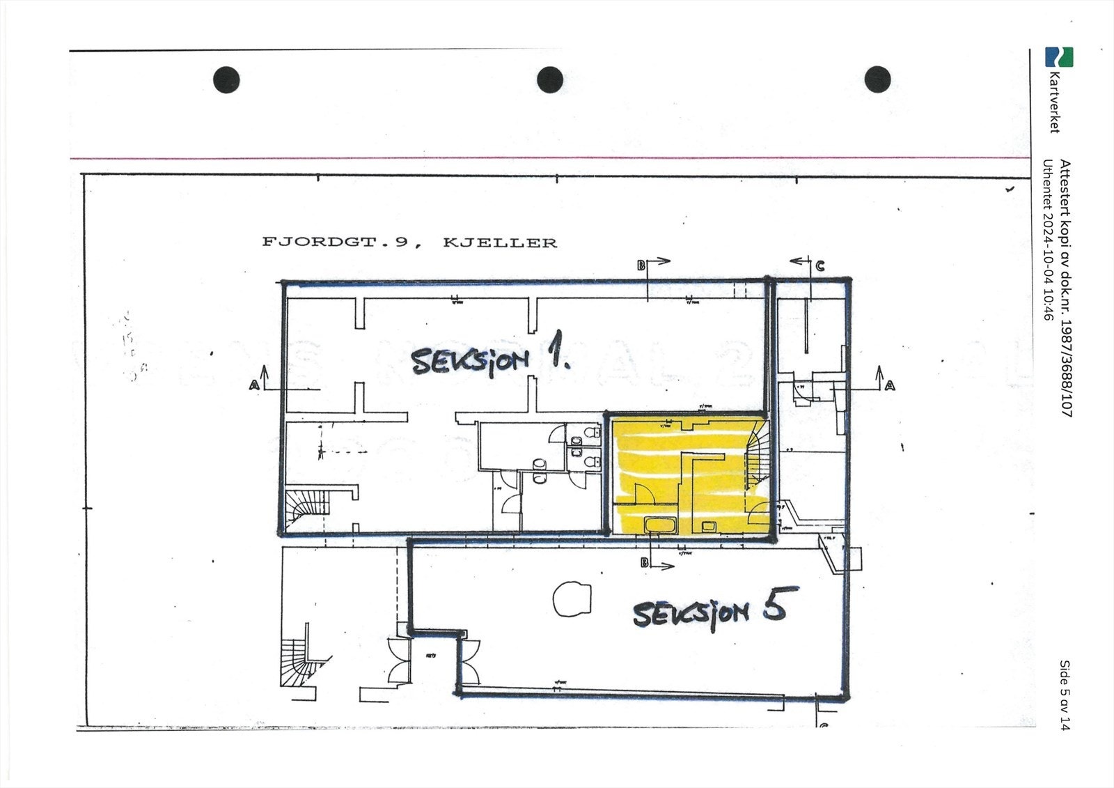 Kjeller seksjonering Galleribilde